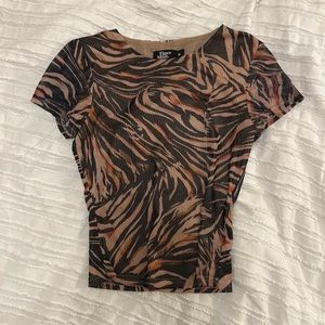 Tiger Mist Tiger Print T shirt